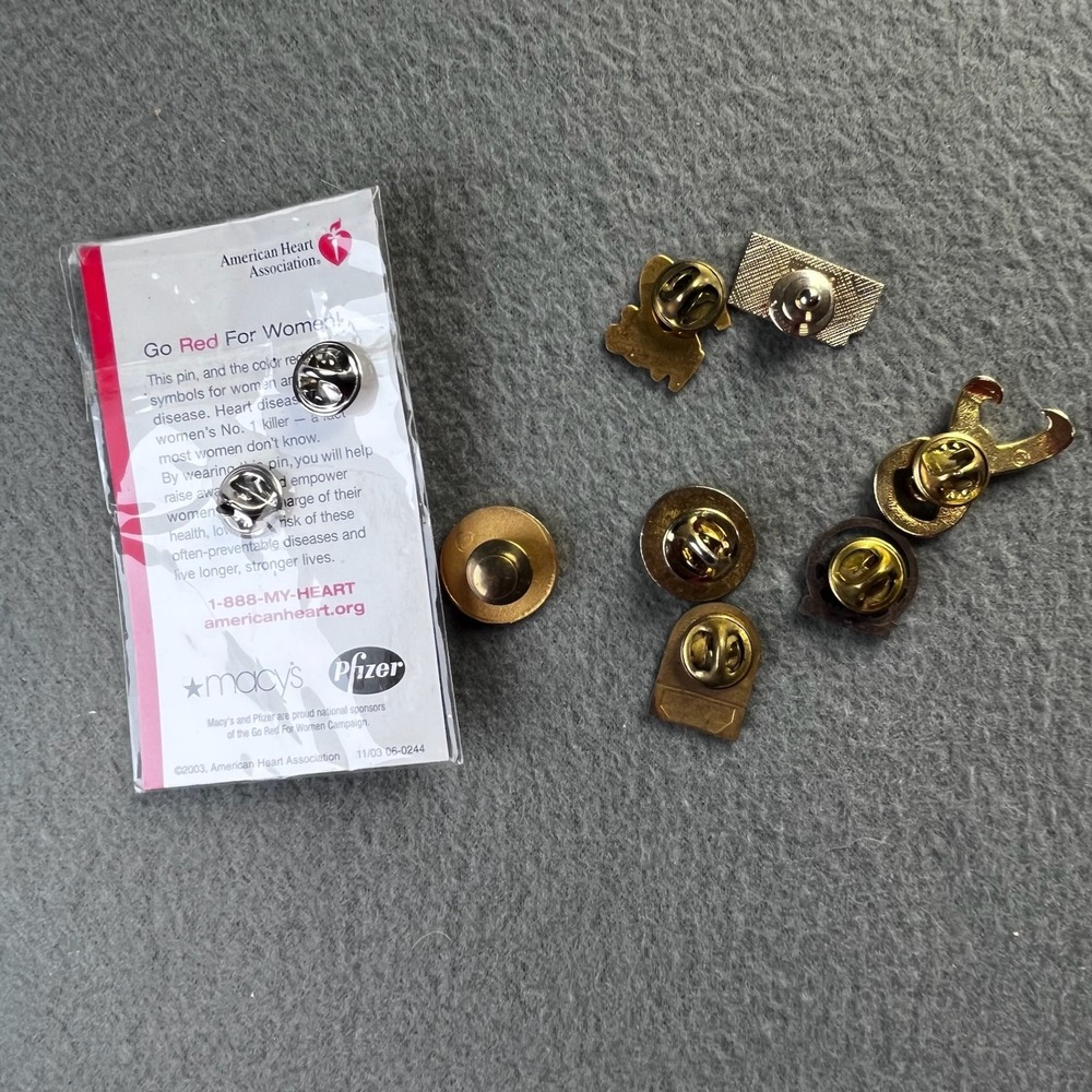 VTG Mixed Lapel Pin Lot American Heart Association United Way NEA Enamel Small - Picture 7 of 9